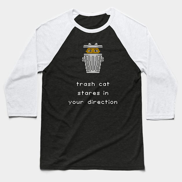 Unlikely Monsters - Trash Cat Baseball T-Shirt by knitetgantt